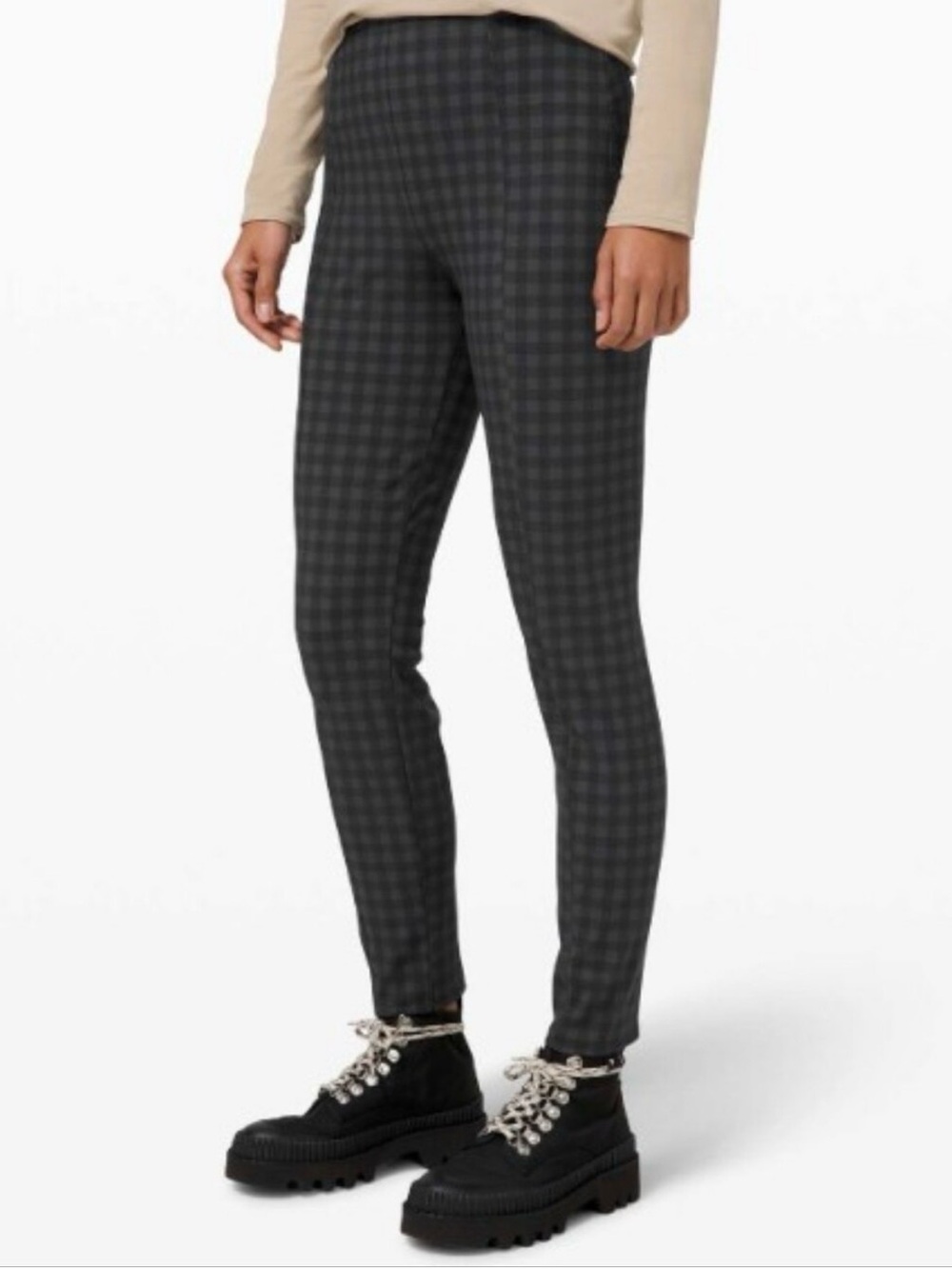 Lululemon Here to There High-Rise 7/8 pants Brighton buffalo graphite grey Sz 4
